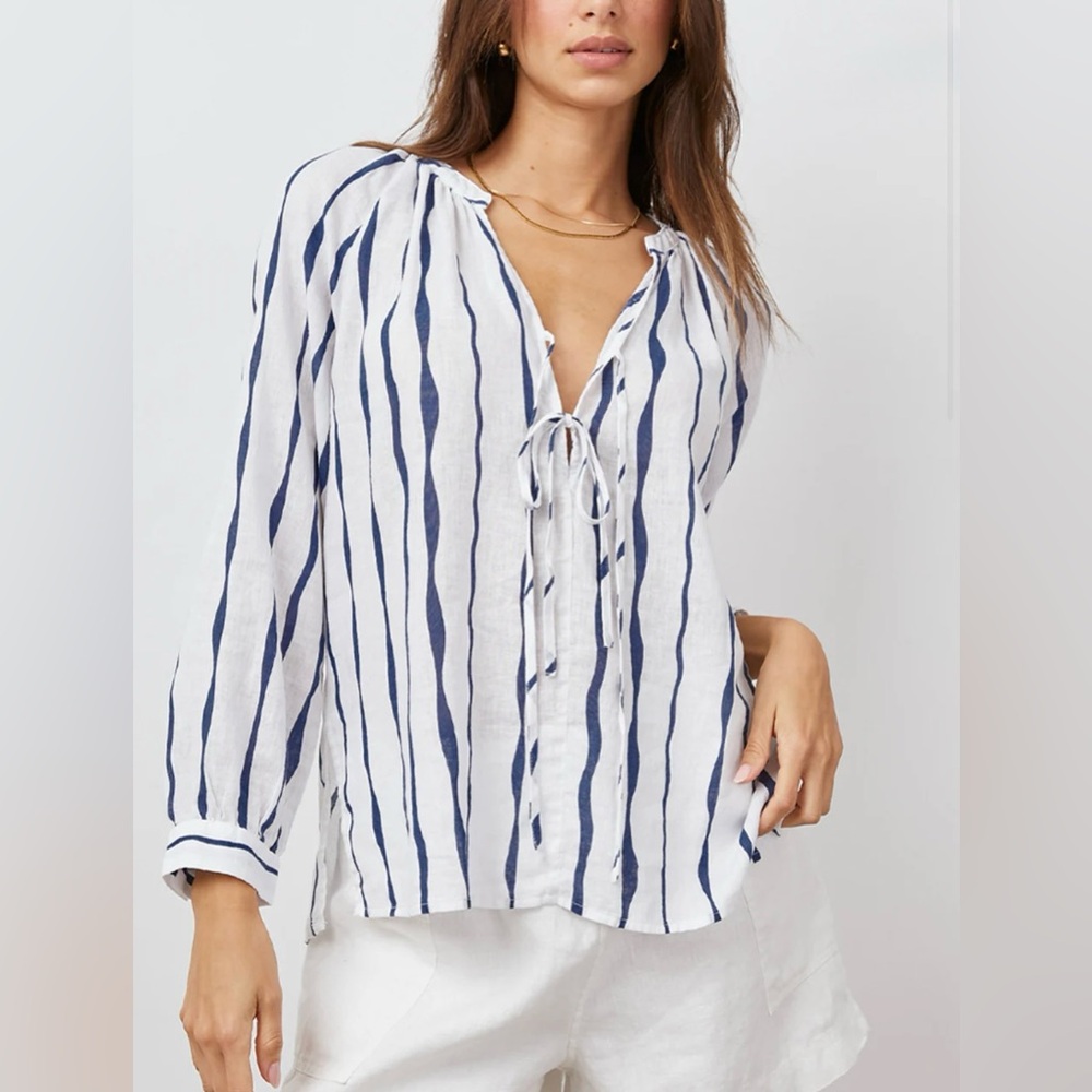 NWT Rails Brielle Wavy Stripe Blouse Sz Small